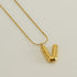 Stainless Steel 18K Gold Plated Casual Letter