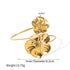 Lady geometric flower stainless steel plating 18k gold plated bangle