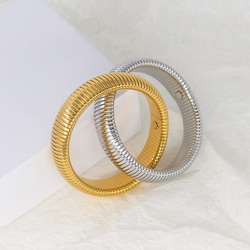 Stainless Steel 18K Gold Plated Bangle In Bulk