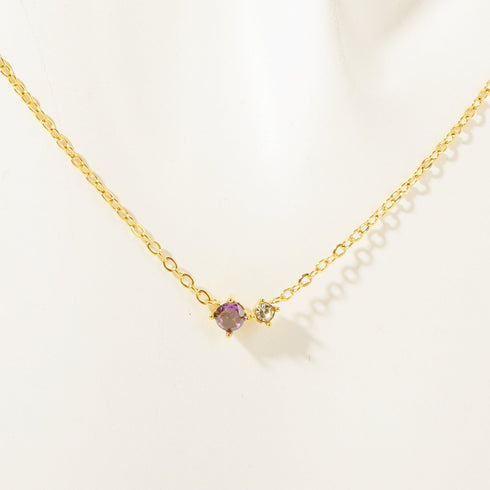 Round titanium steel plating 18k gold plated pendant necklace