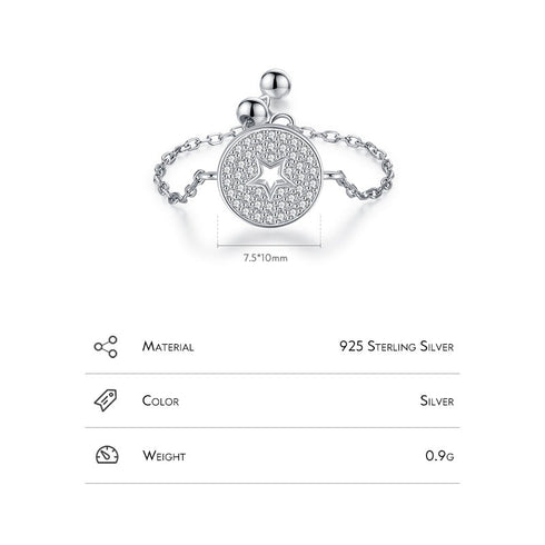 Shapes of silver inlay zircon rings