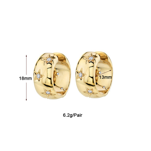 18k gold plated small huggies earrings
