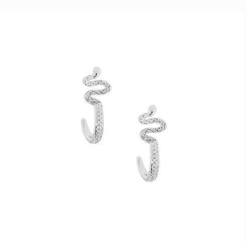 Styles plating inlay sterling silver zircon 18k gold plated ear studs