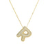 Style letter copper 18k gold plated pendant necklace in bulk
