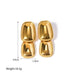Rectangle Stainless Steel 18K Gold Plated Drop Earrings