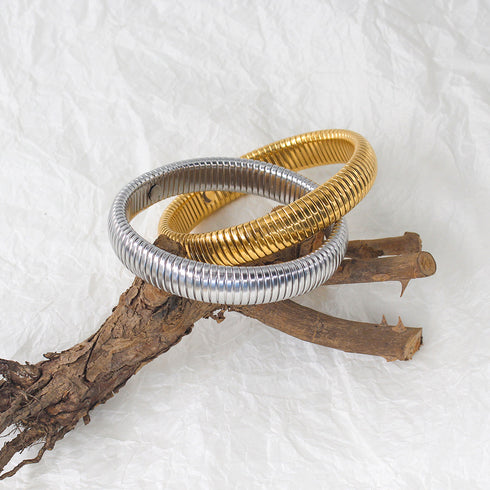 Stainless Steel 18K Gold Plated Bangle In Bulk