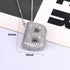 Letter plating silver plated pendant necklace