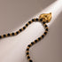 Stainless steel beaded plating 18k gold plated pendant necklace