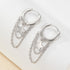 Sterling silver 18k gold plated drop earrings