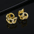 Irregular plating inlay zircon earrings