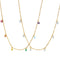 Colorful stainless steel plating inlay zircon necklace