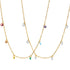 Colorful stainless steel plating inlay zircon necklace