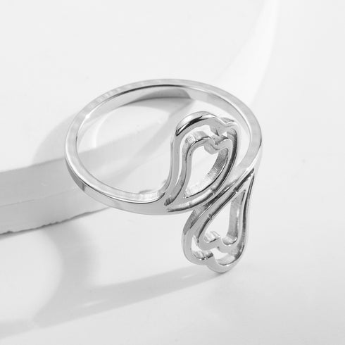 Stainless steel titanium steel plating open rings styles