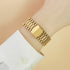 Solid color stainless steel plating inlay zircon 18k gold plated bracelets