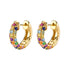 Huggies zircon 18k gold plated earrings
