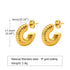 Fashion round titanium steel plating hoop earrings