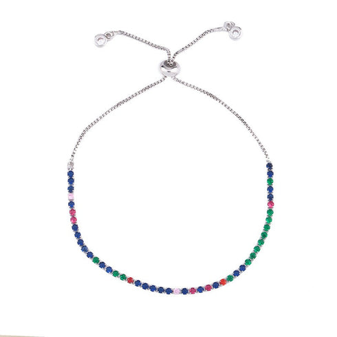 Fashion geometric 18k gold plated zircon bracelets