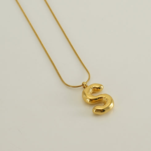 Stainless Steel 18K Gold Plated Casual Letter