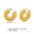 Fashion round titanium steel plating hoop earrings
