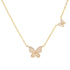 Butterfly plating zircon necklace