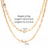 Layered stainless steel plating 18k gold plated necklace