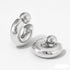 Geometric solid color plating stainless steel ear studs