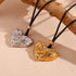 Style heart shape stainless steel plating 18k gold plated pendant necklace