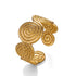 Spiral stainless steel plating 18k gold plated open rings