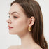Fashion round titanium steel plating hoop earrings