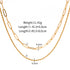 Layered stainless steel plating 18k gold plated necklace