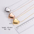 Heart shape stainless steel 18k gold plated pendant necklace