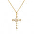 Zircon cross pendant necklace