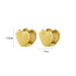 Sweet heart shape polishing plating stainless steel 18k gold plated earrings