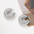 Fashion round titanium steel plating hoop earrings