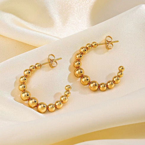 Style c shape plating stainless steel ear studs