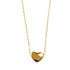 Heart shape stainless steel plating gold plated pendant necklace