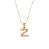 Letter stainless steel necklace plating zircon stainless steel necklaces