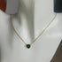 Birthstone Necklace Stainless Steel Simple Style Heart Shape