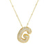 Style letter copper 18k gold plated pendant necklace in bulk