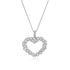 18K Gold Plated Elegant Heart Shape Inlay Zircon Pendant Necklace