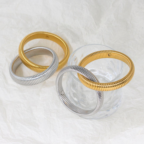Stainless Steel 18K Gold Plated Bangle In Bulk