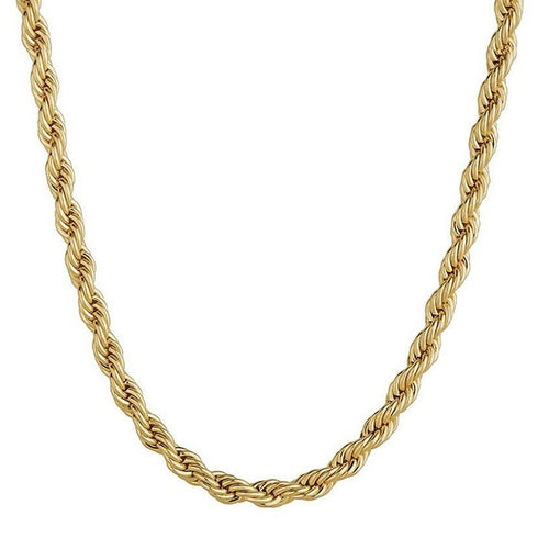 Hip-hop geometric stainless steel titanium steel chain 18k gold plated necklace