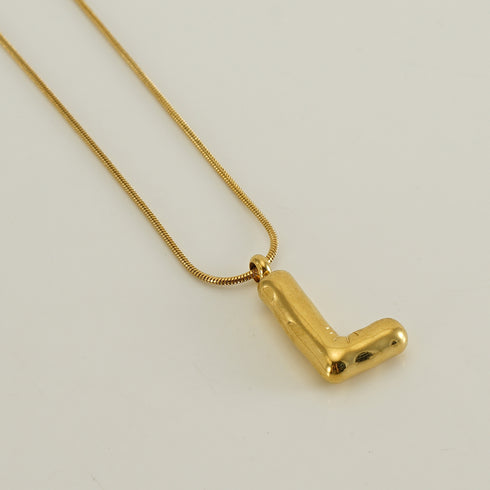 Stainless Steel 18K Gold Plated Casual Letter