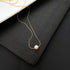 Elegant geometric titanium steel inlay pearls necklaces
