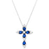 Luxurious Cross Inlay Zircon Pendant Necklace