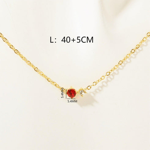 Round titanium steel plating 18k gold plated pendant necklace