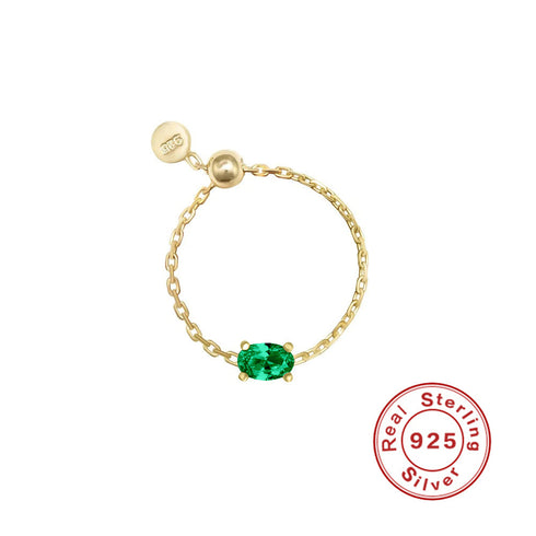 Sweet geometric heart shape sterling silver inlaid zircon rings