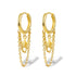 Sterling silver 18k gold plated drop earrings