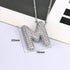 Letter plating silver plated pendant necklace
