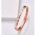 Titanium steel inlay zircon bangle